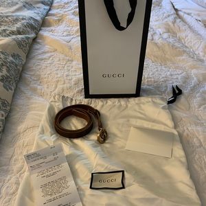 Gucci double GG skinny belt
